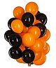 AMFIN Metallic Balloons Orange & Black - Pack of 100