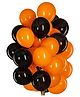 AMFIN Metallic Balloons Orange & Black - Pack of 25