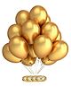 AMFIN Golden Metallic Balloons - Pack Of 100