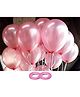 AMFIN Metallic Balloons Pink - Pack of  50