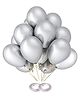 AMFIN Silver Metallic Balloons - Pack Of 50