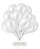 AMFIN Metallic Balloons White - Pack Of 100
