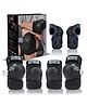 Jaspo Plastron Saver 3 Professional Protective Set Knee Elbow Wrist Guard Multi Purpose Safety Kit for Skateboarding Roller Skating Inline Skating Cycling and Other Sports Large- Black