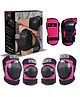 Jaspo Plastron Saver 3 Professional Protective Set Knee Elbow Wrist Guard Multi Purpose Safety Kit for Skateboarding Roller Skating Inline Skating Cycling and Other Sports Large- Pink