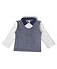 Mi Arcus 100% Cotton Unisex Chevron Design Claret Shirt - Blue