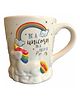 Awestuffs Unicorn Sculpted Mug 3D Art Coffee Mug Ceramic Milk Cups Travel Coffee Mug - 370 ml