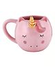 Creative Unicorn 3D Tea Coffee Mug Pink - 350 ml