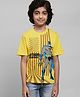 Kidsville Half Sleeves Batman Printed T Shirt - Yellow