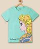 Kidsville Disney Princess Featuring Half Sleeves Let Courage Lead Elsa Printed Tee - Blue