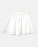 Aww Hunnie 100% Cotton Solid Flared Skirt - White