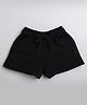Aww Hunnie  Banana Crape Style Solid Shorts With Side Pockets - Black