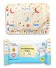 SuperBottoms Mustard Seed Pillow for Newborn and XtraHydrating Wipes Pack of 40 - Yellow
