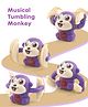 Tumbling Monkey Purple Musical Toy for Kids|Spinning, Rolling, Tumble Action | Light & Musical | Fun Banana Monkey Toy for Kids | Multicolor | Battery Operated (Batteries Not Included)