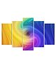 WENS Abstract Art 5 Pieces Laminated Wall Panels  -Multicolor