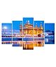 WENS Sri Harmandir Sahib 5 Pieces Laminated Wall Art Panels  -Multicolor