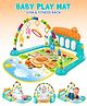 Fiddlerz Play Gym Tummy Time Mat Toys Baby Musical Learning Toys Adorable Play Gym with Piano Panel Newborn Gifts for Baby 0-36 Months