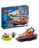 LEGO City Fire Rescue Boat 144 Pieces- 60373