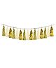AMFIN Paper Tassels for Decoration Gold Cream - Pack of 15