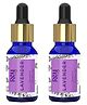 Rey Naturals Lavender Essential Oil Pure 100% Natural Pack of 2 - 15 ml Each
