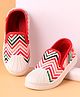 Cute Walk by Babyhug Slip On Chevron Printed Causal Shoes - Red
