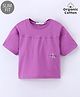Calvin Klein Cotton Half Sleeves Text Printed Slim Fit T-Shirt  - Purple