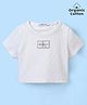 Calvin Klein Cotton Half Sleeves Text Printed Slim Fit T-Shirt  - White