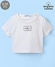Calvin Klein Cotton Half Sleeves Text Printed Slim Fit T-Shirt  - White