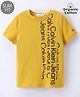 Calvin Klein Cotton Half Sleeves Text Printed Slim Fit T-Shirt  - Yellow