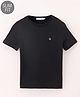 Calvin Klein Cotton Half Sleeves Logo Print Slim Fit T-Shirt  - Black