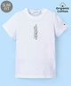Calvin Klein Organic Cotton Half Sleeves Logo Print Slim Fit T-Shirt  - White