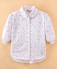 Toffyhouse 100% Woven Cotton Full Sleeves Top Bird & Heart Print - White