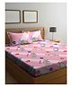 FABINALIV Kids Double Bedsheet with 2 Pillow Covers 210 TC Polycotton Cartoon  Pink