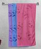 FABINALIV Kids Bath Towels Cotton Pack of 3 Cartoon- Multicolor
