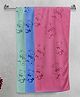 FABINALIV Kids Bath Towels Cotton Pack of 3 Cartoon- Multicolor