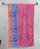 FABINALIV Kids Bath Towels Cotton Pack of 3 Cartoon- Multicolor