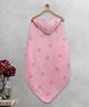 FABINALIV Infant Hooded Bath Towel Cotton Cartoon  Pink