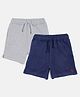 Campana Pack Of 2 Solid Shorts - Grey Navy Blue