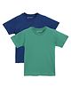 Campana 100% Cotton Pack Of 2 Solid Tees - Blue Green