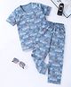 Funkrafts Racing Car Print Nightsuit For Boys Blue