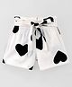 CrayonFlakes Hearts Printed Belted Shorts - Off White