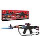 WISHKEY AK47 Machine Toy Gun for Kids, Pretend Play Gun Toy with Thrilling Light and Sound Effects - Black