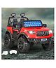 Battery Operated Ride On Jeep With Music Light and Remote Control -Red| Openable Doors| Wide Comfortable Seat| Pre-loaded Music with USB & AUX| Easy to Assemble| Easy to Operate| Forward & Reverse Drive