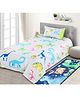 Saral Home Dinasour Print Cotton Single Size Bedsheet (60