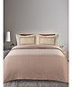 SARAL Home Woven Beige Cotton BedSheet Double 90X100 + 2 Pillow Covers.