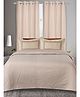 SARAL Home Woven Beige Cotton BedSheet Double 90X100 Inch + 2 Pillow Covers.