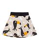 Plan B Toucans Printed Skirt With Inside Attached Shorts -Beige
