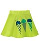 Plan B Ice Cream Cone Printed Skirt With Inside Attached Shorts - Lime Green