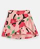Plan B Cherry Blossom Printed Skater Skirt With Inbuilt Shorties - Peach