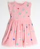 Cherry Crumble By Nitt Hyman Cap Sleeves All Over Flower Embroidered Fit & Flare Dress - Pink