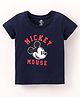 Bodycare Cotton Half Sleeves T-Shirt Mickey Mouse Print- Navy Blue